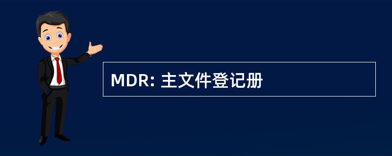 MDR: 主文件登记册