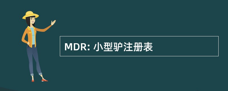 MDR: 小型驴注册表