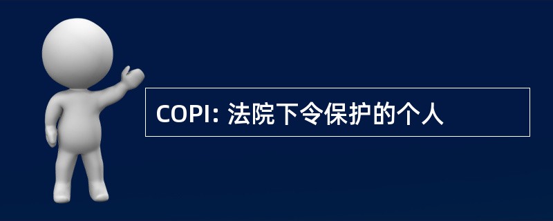 COPI: 法院下令保护的个人