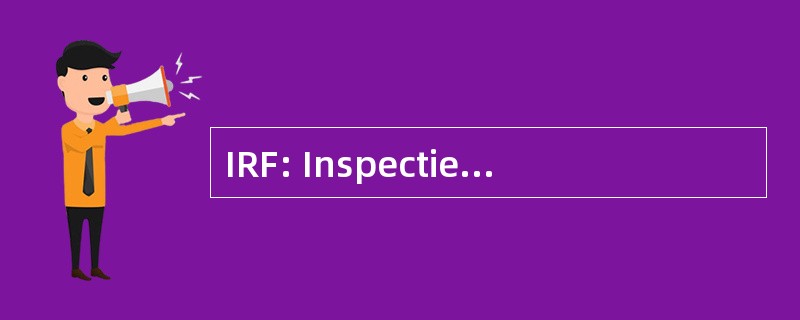 IRF: Inspectie der Rijksfinancien