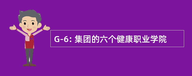 G-6: 集团的六个健康职业学院