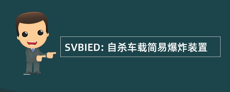 SVBIED: 自杀车载简易爆炸装置