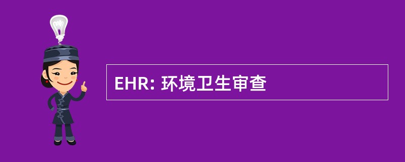 EHR: 环境卫生审查