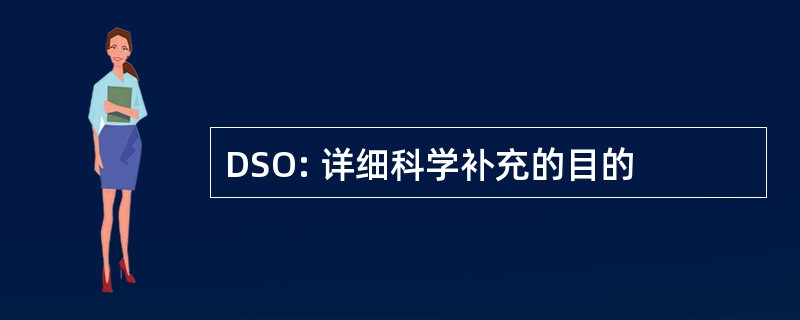 DSO: 详细科学补充的目的