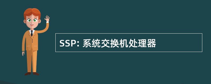 SSP: 系统交换机处理器