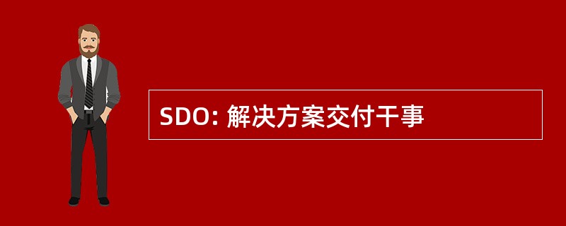 SDO: 解决方案交付干事