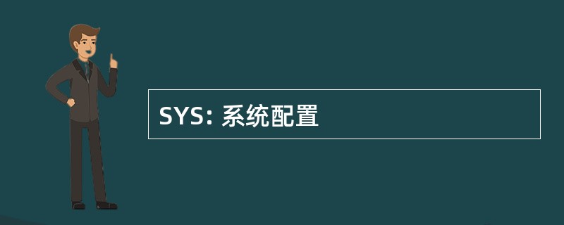 SYS: 系统配置