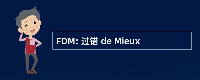 FDM: 过错 de Mieux