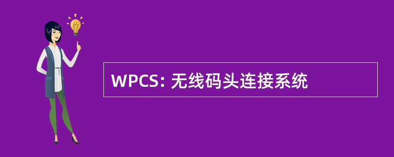 WPCS: 无线码头连接系统