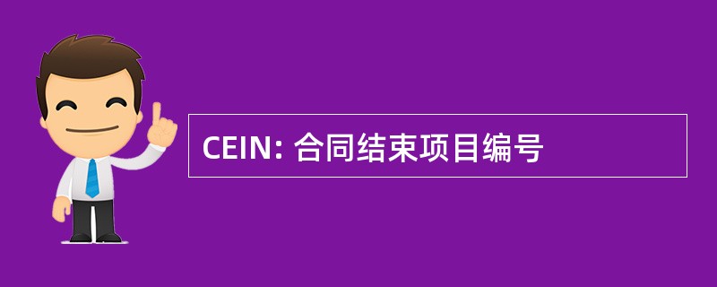 CEIN: 合同结束项目编号