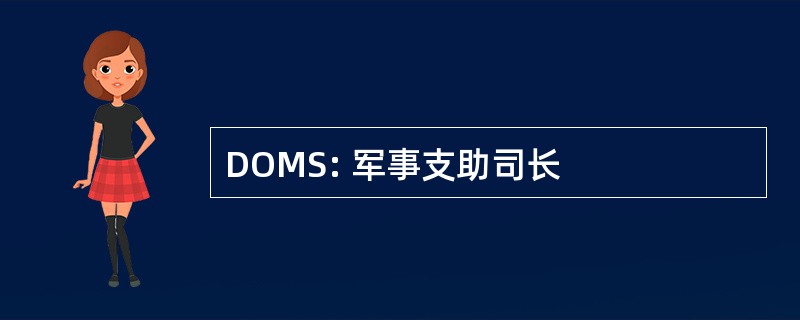 DOMS: 军事支助司长