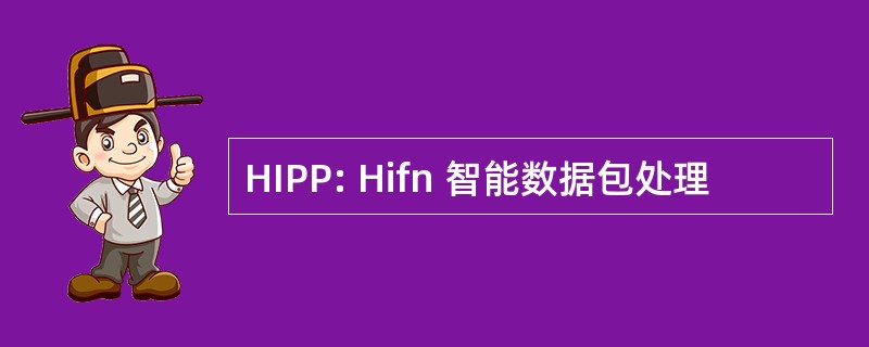 HIPP: Hifn 智能数据包处理