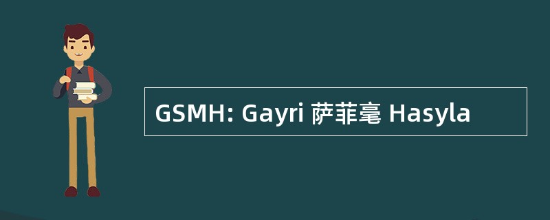 GSMH: Gayri 萨菲毫 Hasyla