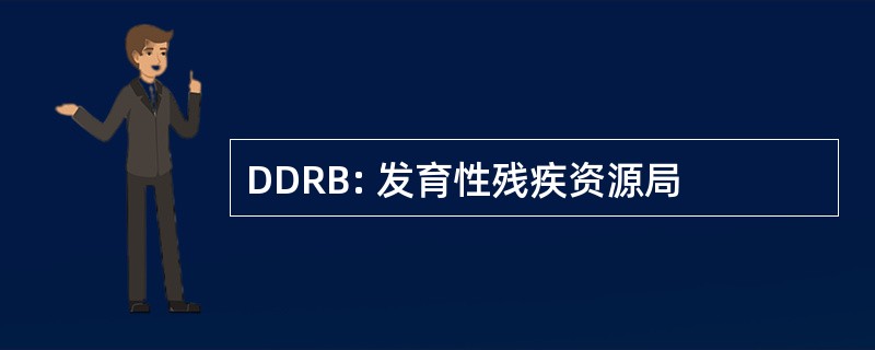 DDRB: 发育性残疾资源局