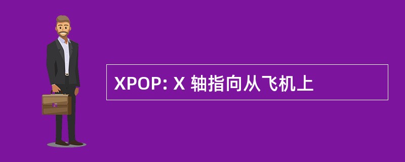 XPOP: X 轴指向从飞机上