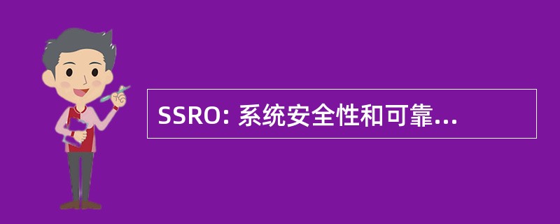 SSRO: 系统安全性和可靠性的办公室