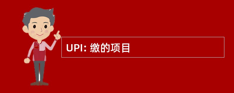 UPI: 缴的项目