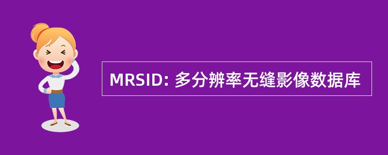 MRSID: 多分辨率无缝影像数据库