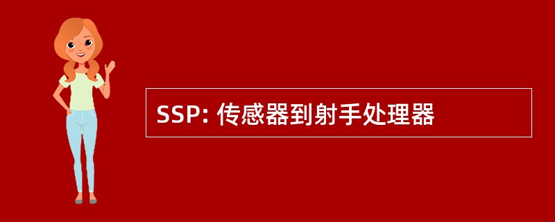 SSP: 传感器到射手处理器