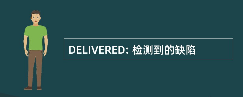 DELIVERED: 检测到的缺陷