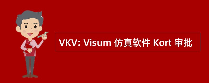 VKV: Visum 仿真软件 Kort 审批