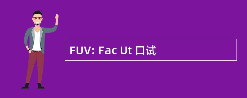 FUV: Fac Ut 口试