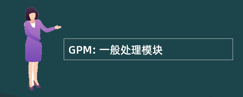 GPM: 一般处理模块