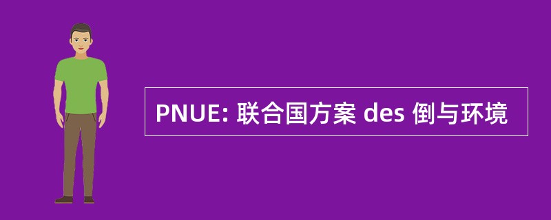 PNUE: 联合国方案 des 倒与环境