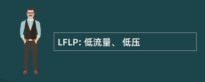 LFLP: 低流量、 低压