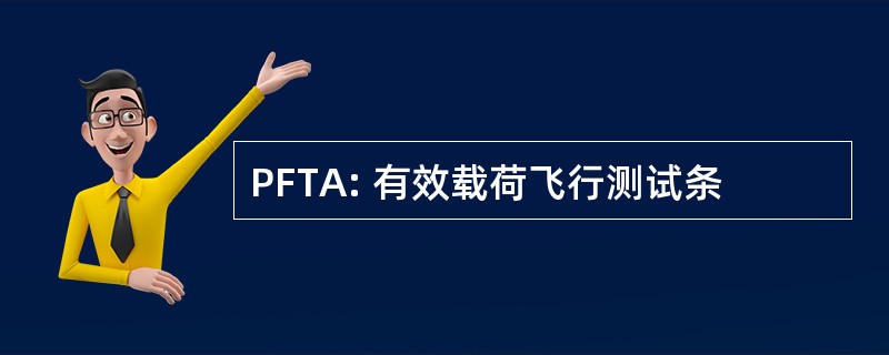 PFTA: 有效载荷飞行测试条