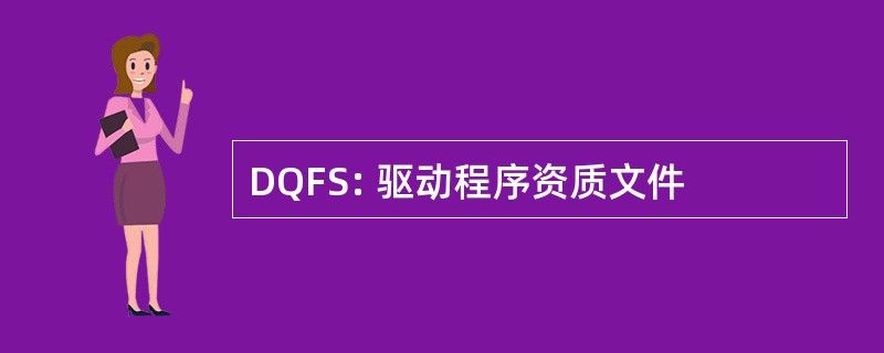 DQFS: 驱动程序资质文件