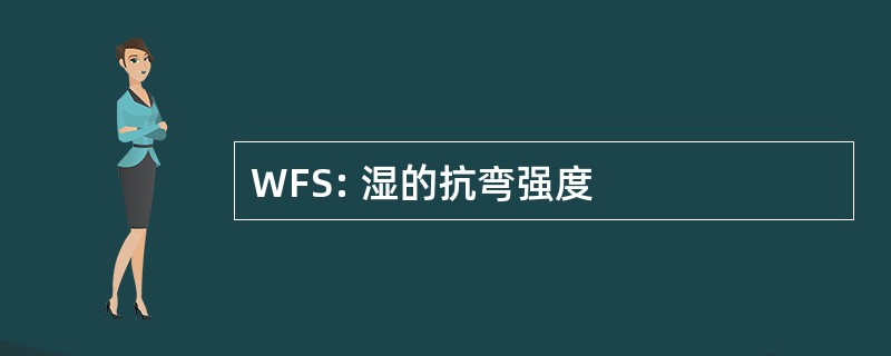 WFS: 湿的抗弯强度