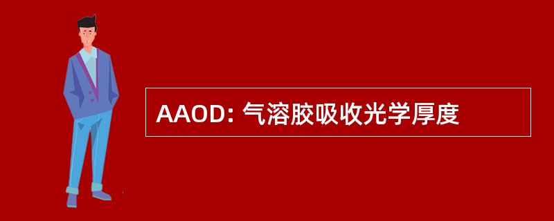 AAOD: 气溶胶吸收光学厚度