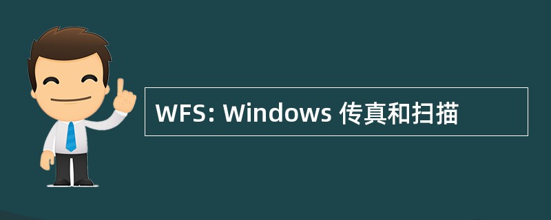 WFS: Windows 传真和扫描