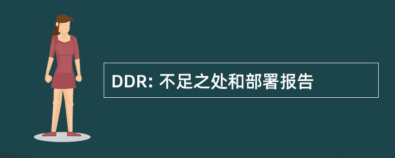 DDR: 不足之处和部署报告