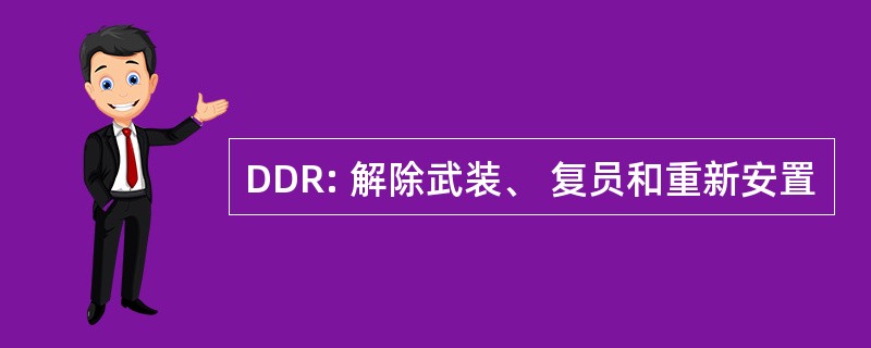 DDR: 解除武装、 复员和重新安置