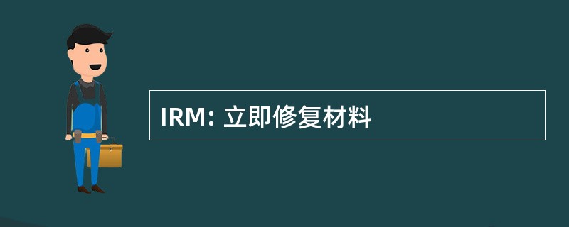 IRM: 立即修复材料