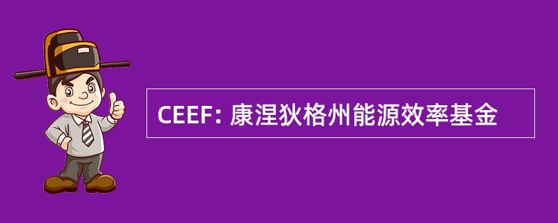 CEEF: 康涅狄格州能源效率基金