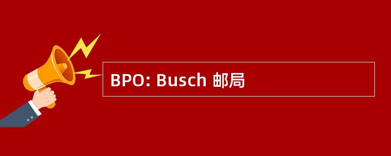 BPO: Busch 邮局