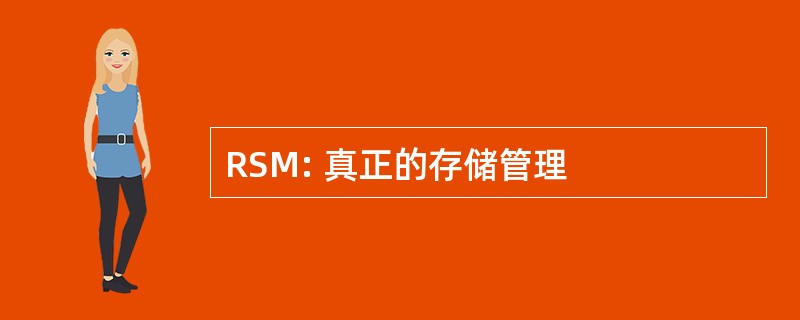 RSM: 真正的存储管理