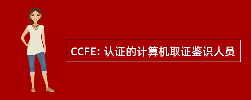 CCFE: 认证的计算机取证鉴识人员