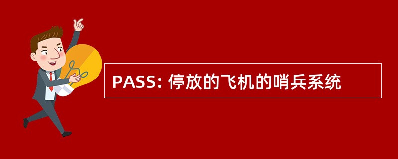 PASS: 停放的飞机的哨兵系统