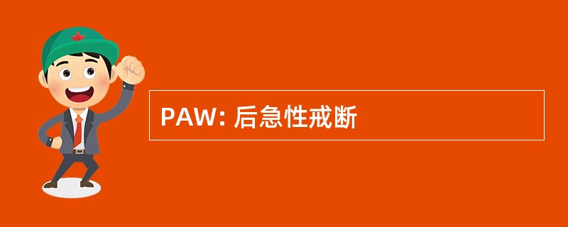 PAW: 后急性戒断