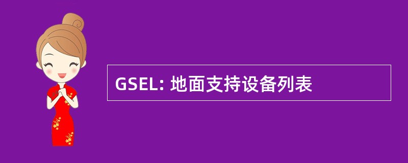 GSEL: 地面支持设备列表