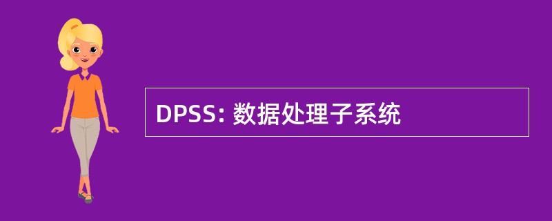 DPSS: 数据处理子系统