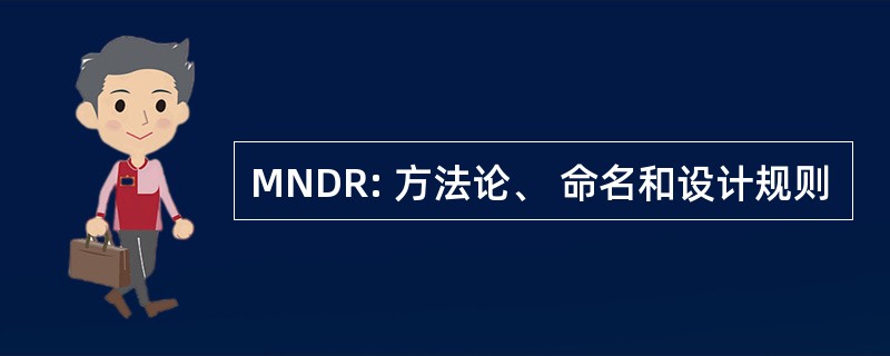 MNDR: 方法论、 命名和设计规则