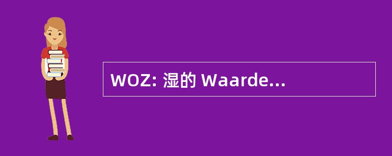 WOZ: 湿的 Waardering Onroerende 扎克