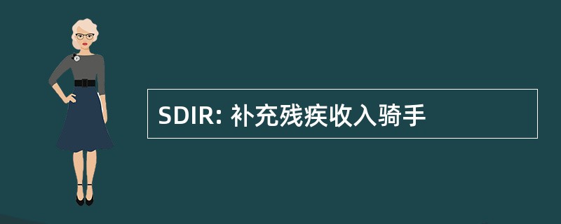 SDIR: 补充残疾收入骑手