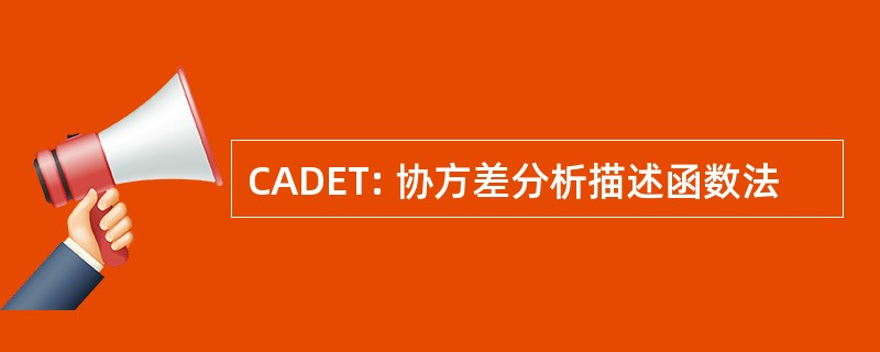 CADET: 协方差分析描述函数法