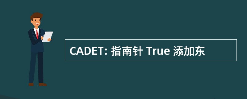 CADET: 指南针 True 添加东